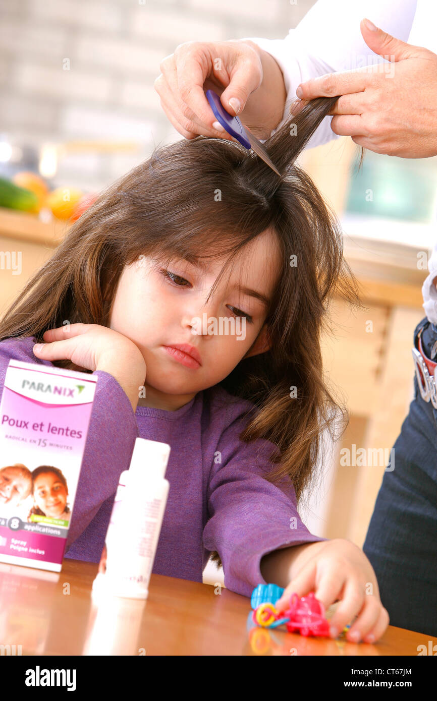 TREATMENT FOR LICE Stock Photo