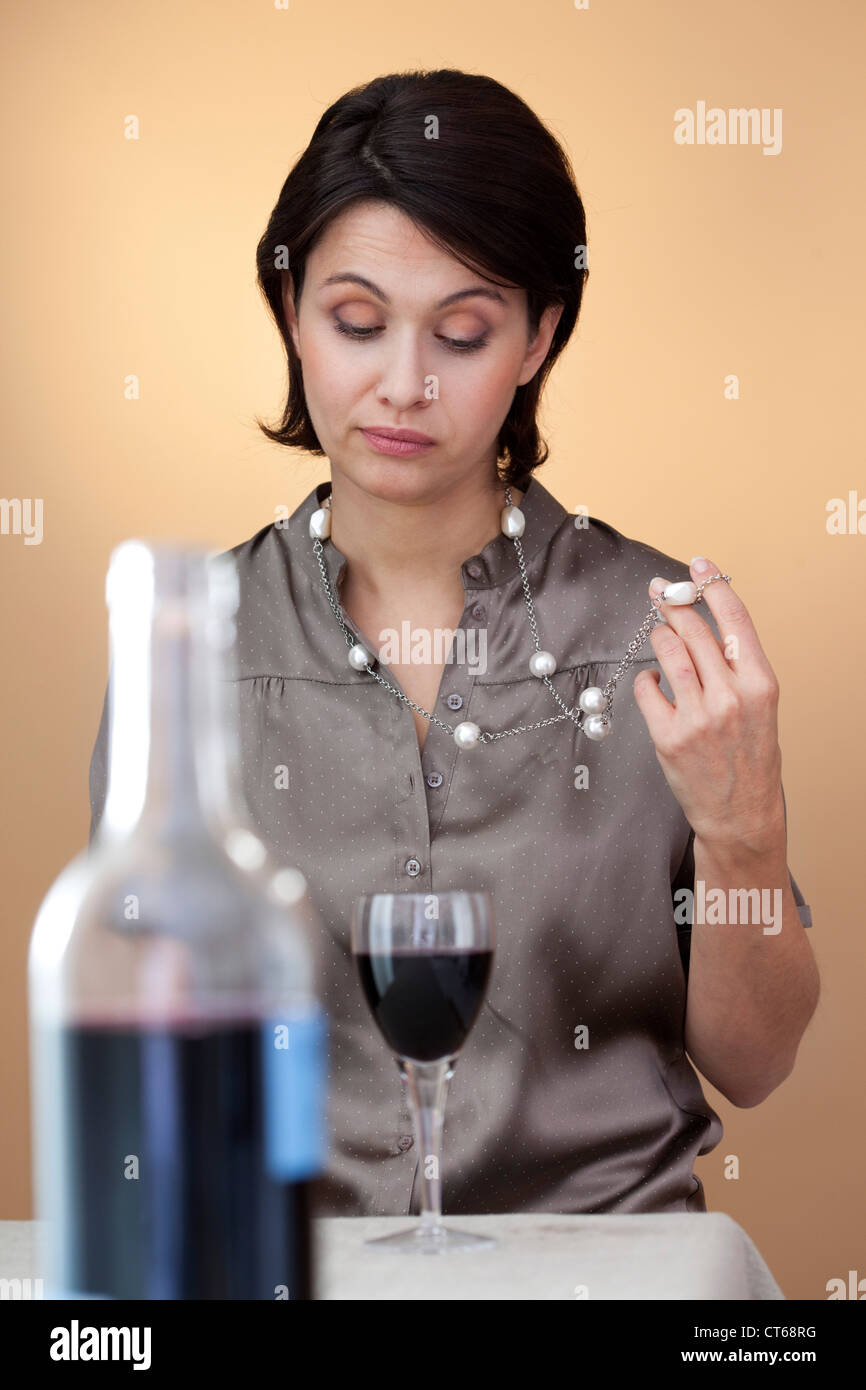 WOMAN DRINKING Stock Photo