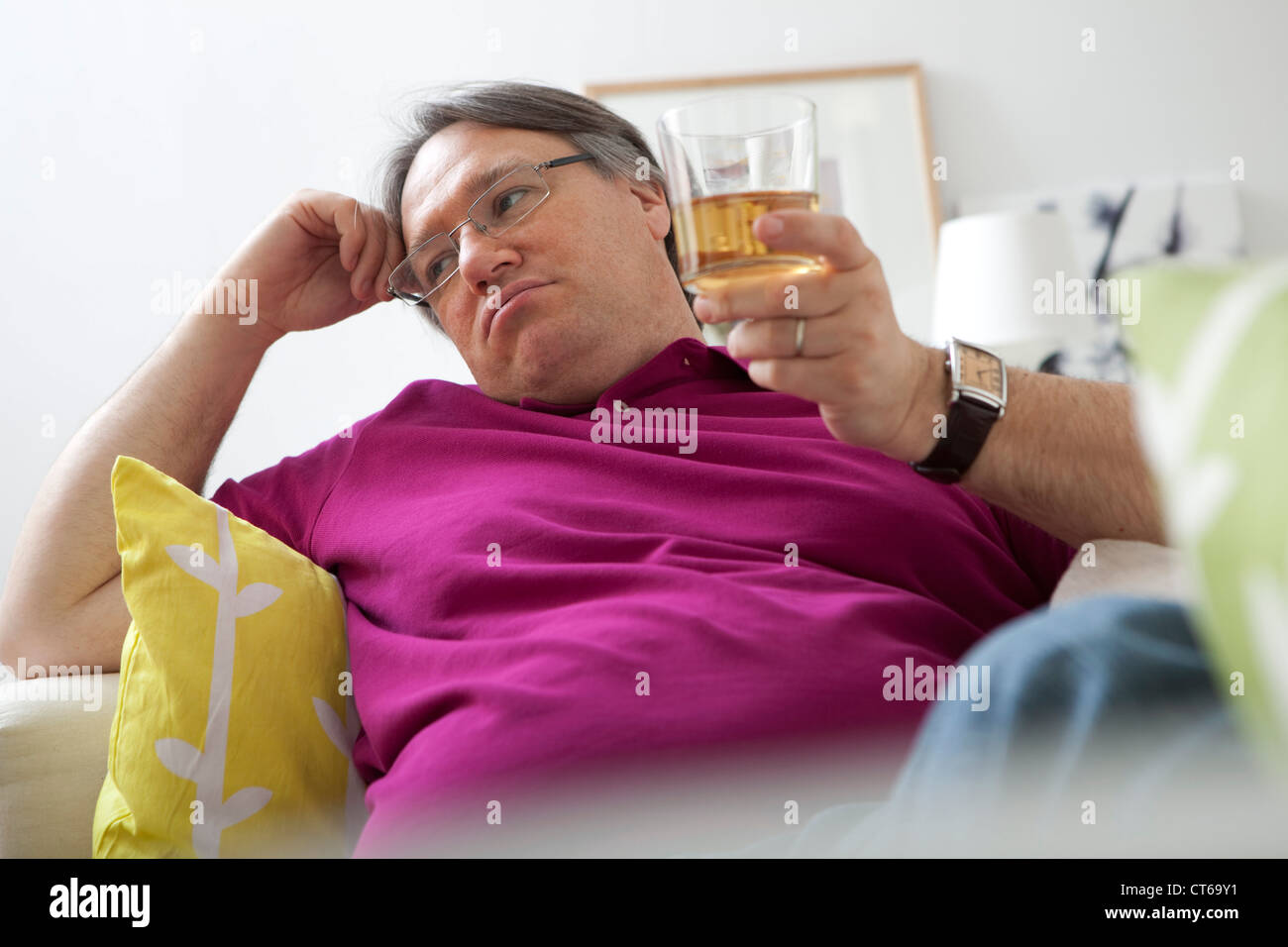 MAN DRINKING Stock Photo