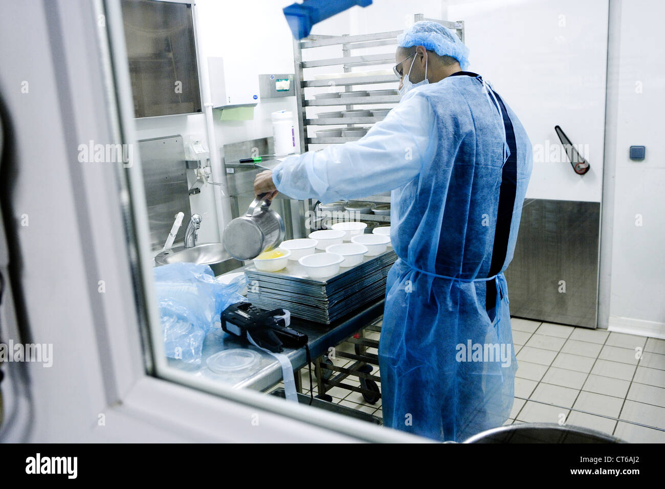 Kitchen staff preparation hospital hires stock photography and images