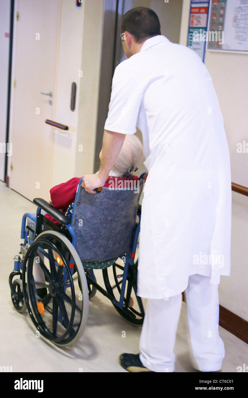 ELDERLY PERSON IN WHEELCHAIR Stock Photo Alamy
