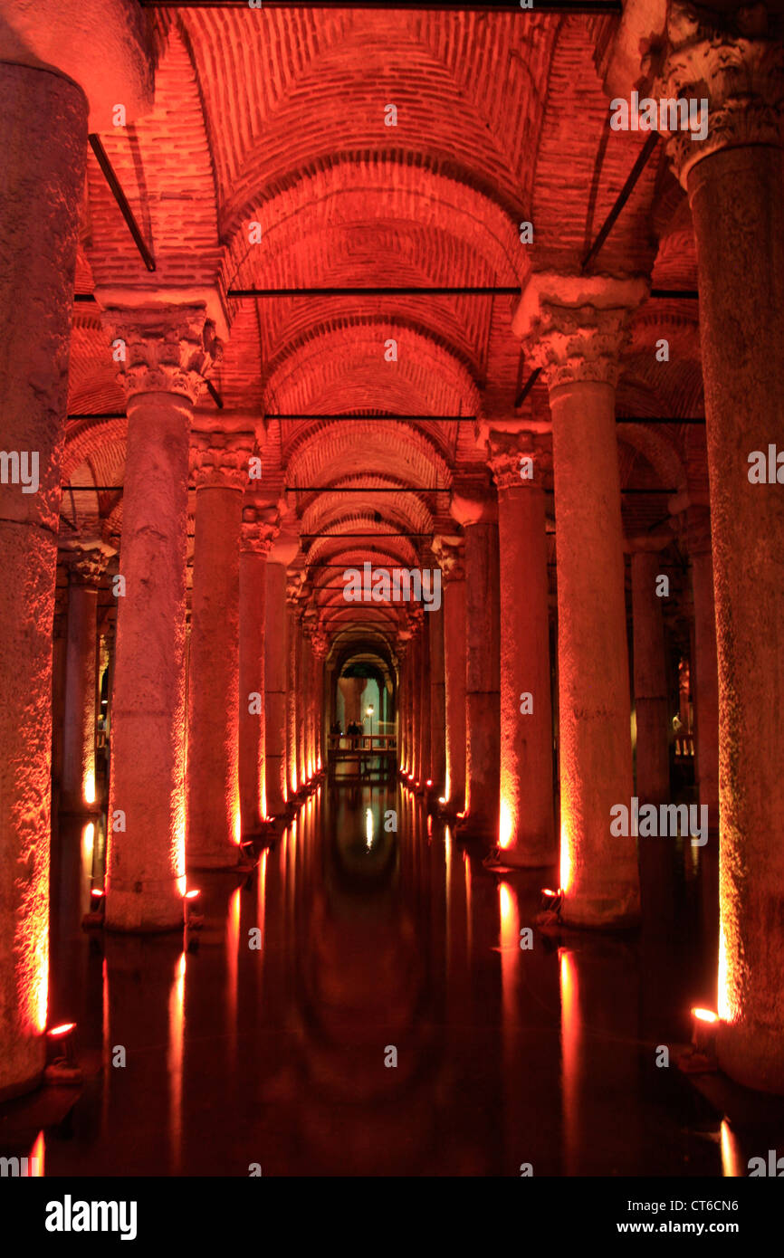 Basilica Cistern, Sultanahmet, Istanbul, Turkey Stock Photo