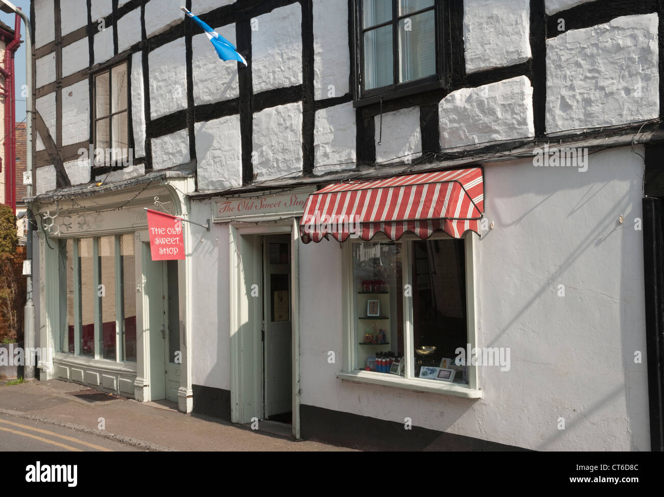 Sweet shop and hairdresser in Upton upon Severn Stock Photo Alamy