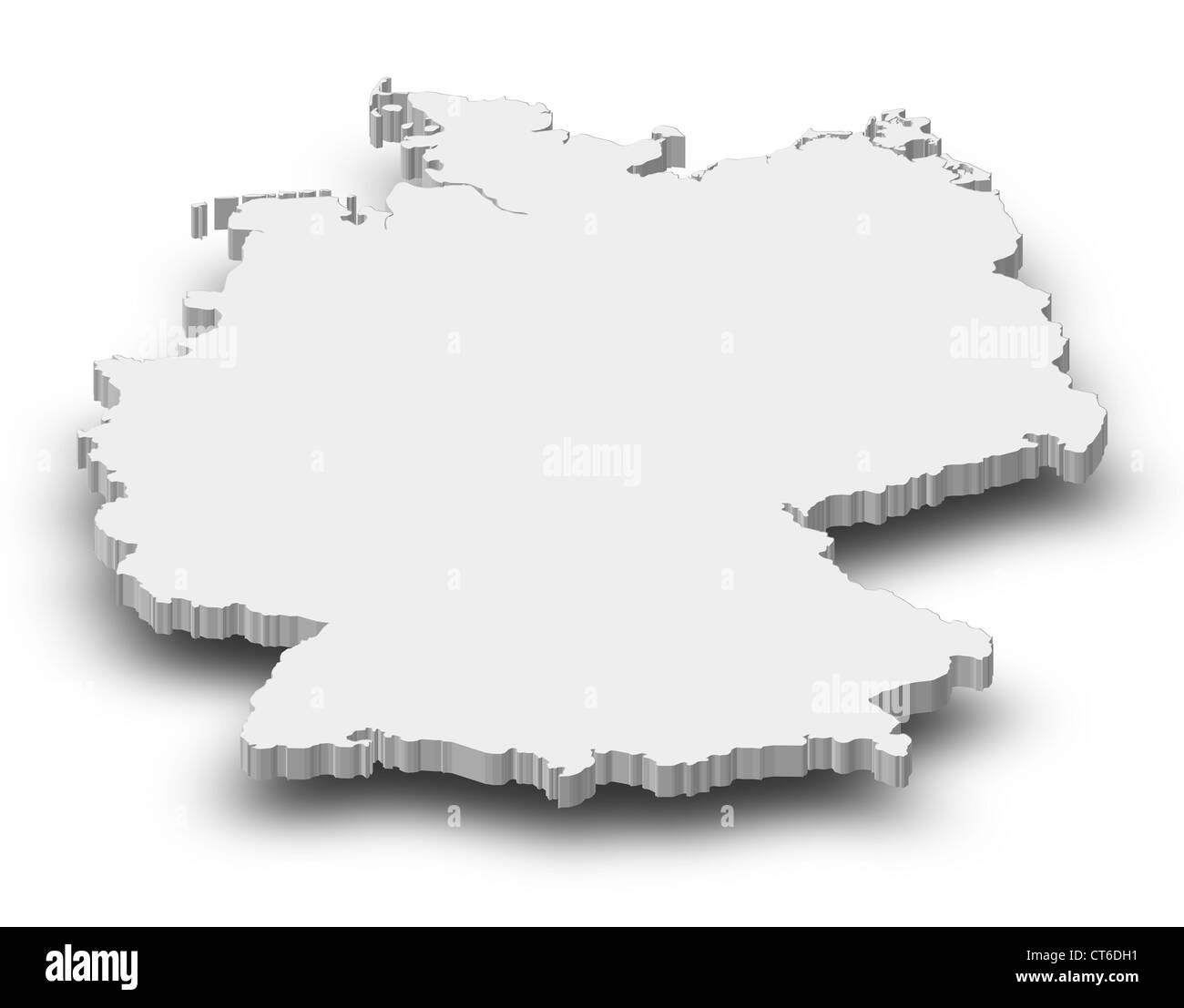 Political map of Germany with the several states Stock Photo Alamy