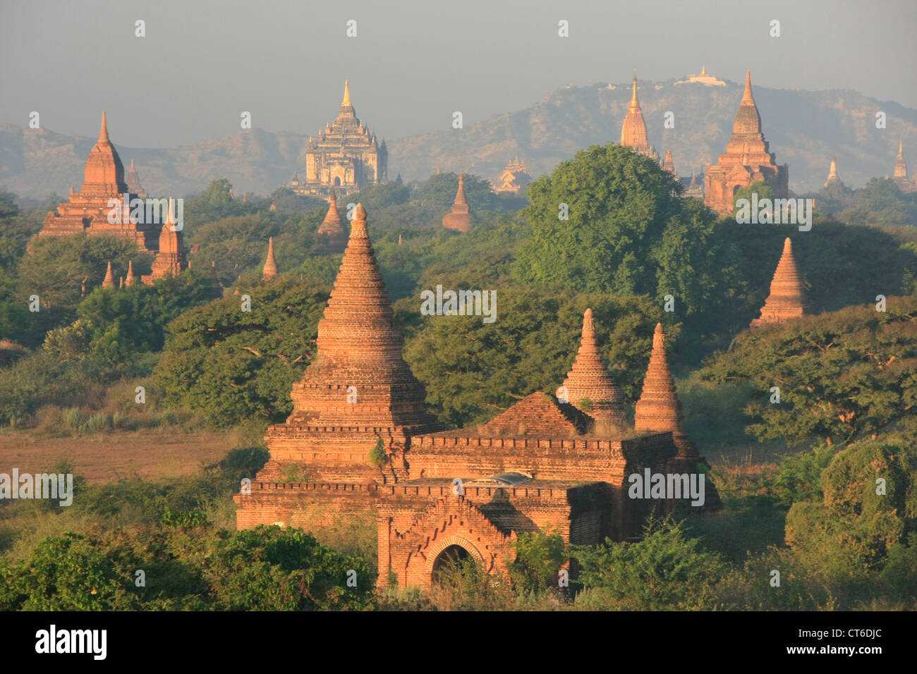Temples of Bagan, Bagan Archaeological Zone, Mandalay region, Myanmar, Southeast Asia Stock Photo