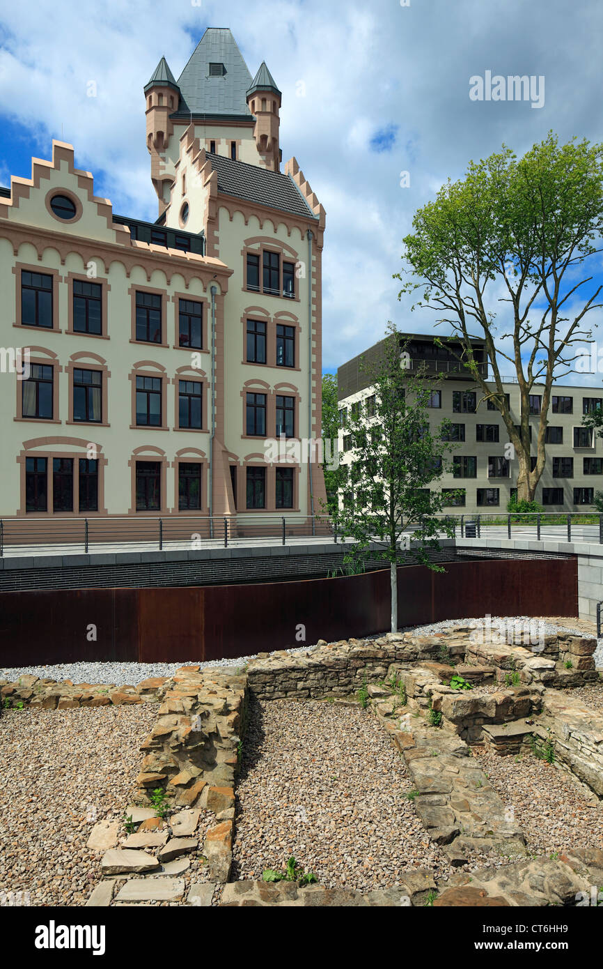 Freilichtmuseum, archaeologische Grabung an der Hoerder Burg in Dortmund-Hoerde, Ruhrgebiet, Nordrhein-Westfalen Stock Photo