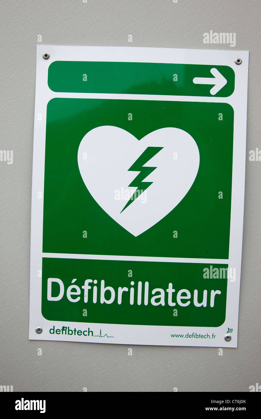 AUTOMATED EXTERNAL DEFIBRILLATOR Stock Photo