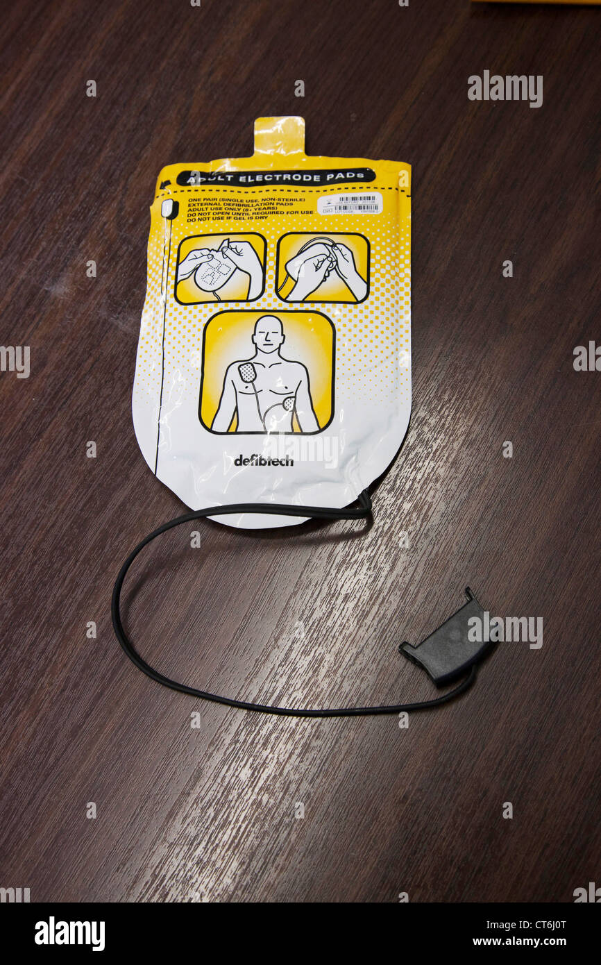 AUTOMATED EXTERNAL DEFIBRILLATOR Stock Photo