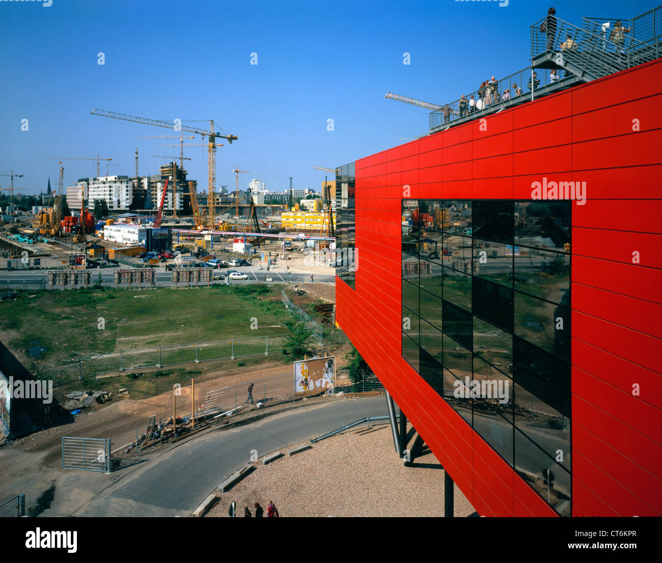 Berlin, Info box on Potsdamer Platz Stock Photo - Alamy