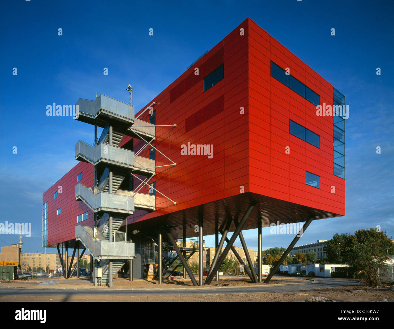 Berlin, Info box on Potsdamer Platz Stock Photo - Alamy