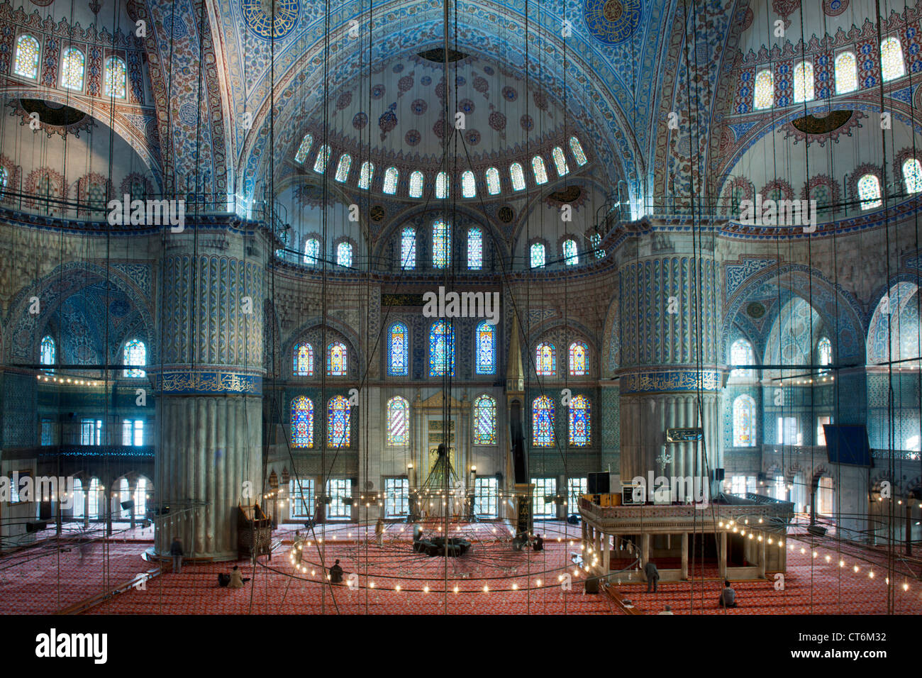 Türkei, Istanbul, Sultanahmet, Sultan-Ahmet-Camii, genannt die Blaue Moschee. Stock Photo