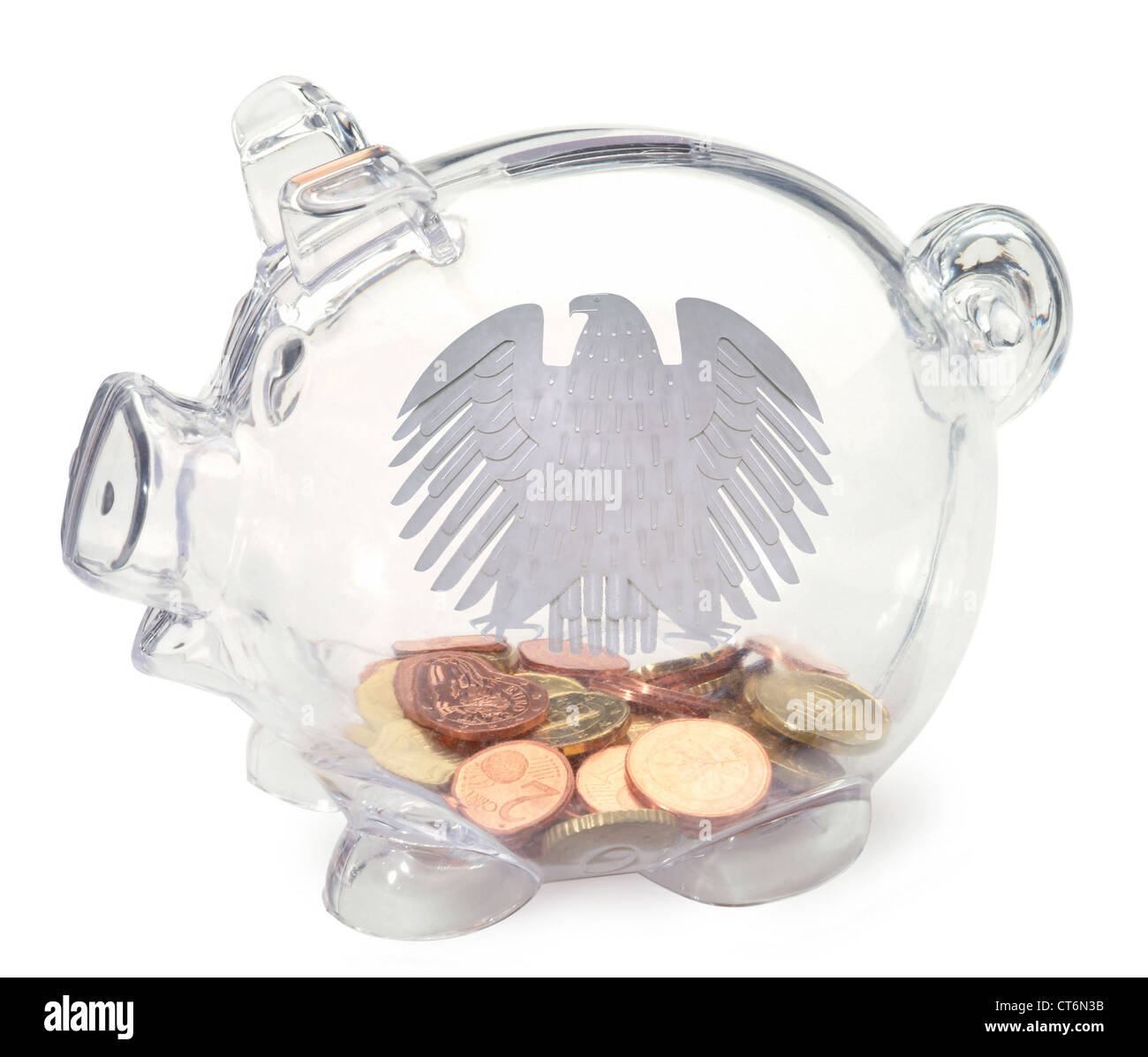 Of glass piggy bank Stock Photo - Alamy
