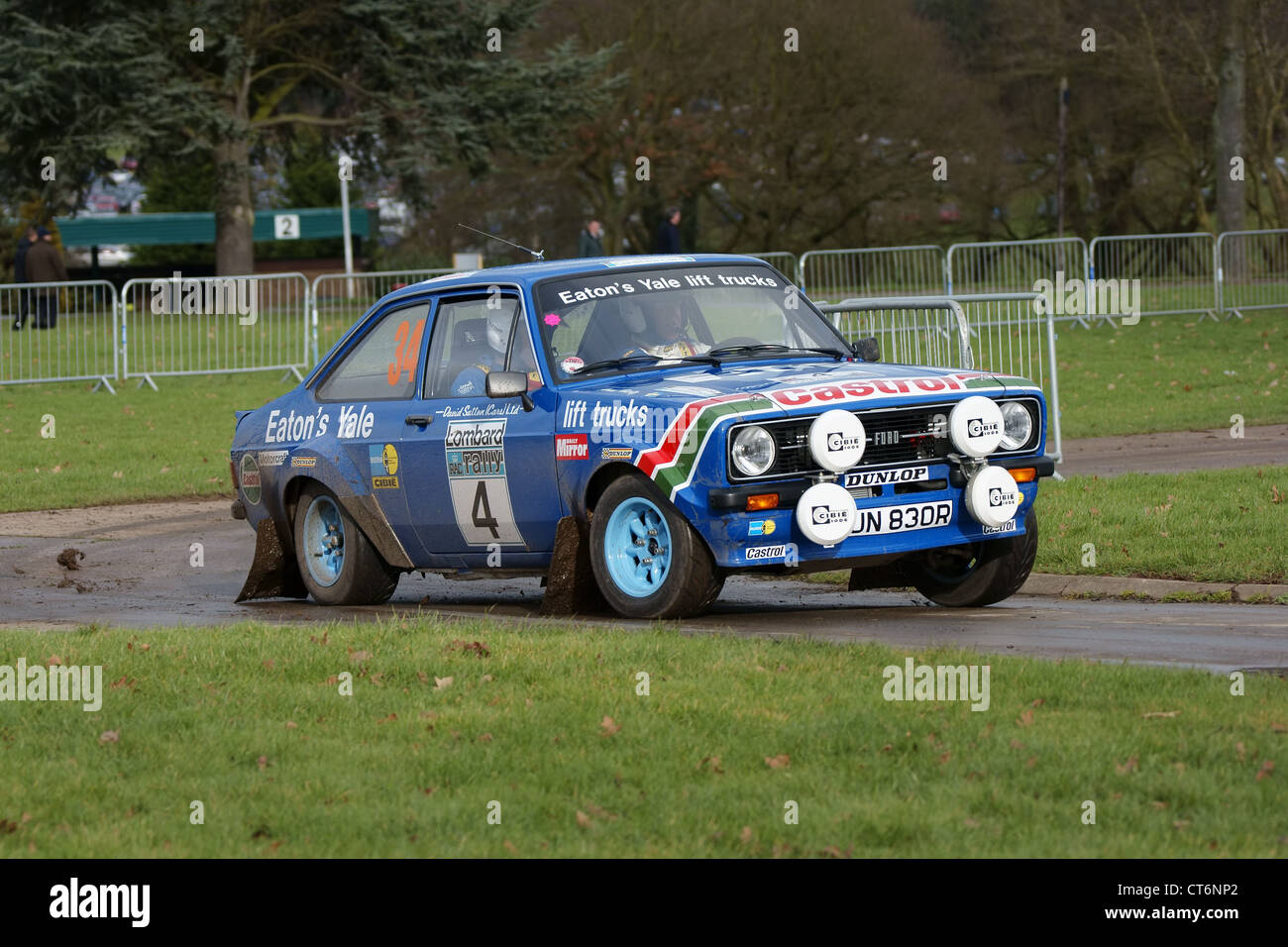 The famous Eaton's Yale Escort MK2 Rally Car demonstrating at RaceRetro Stock Photo
