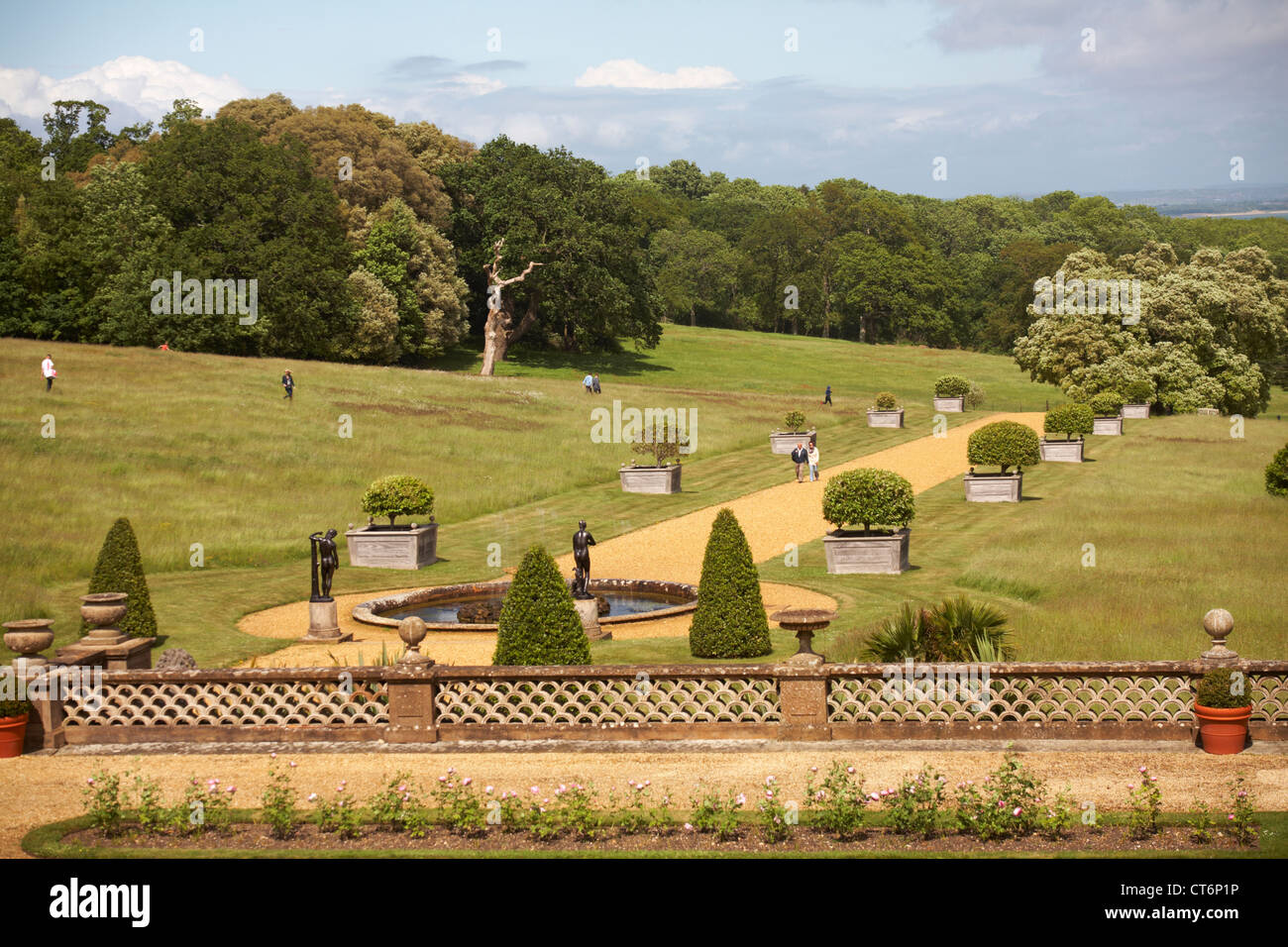 Enjoying the gardens at Osborne House, East Cowes, Isle of Wight, Hampshire UK in June - Osbourne House Stock Photo
