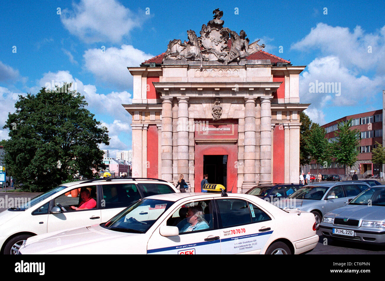 Road in front of the Potsdam Film Museum Stock Photo Alamy
