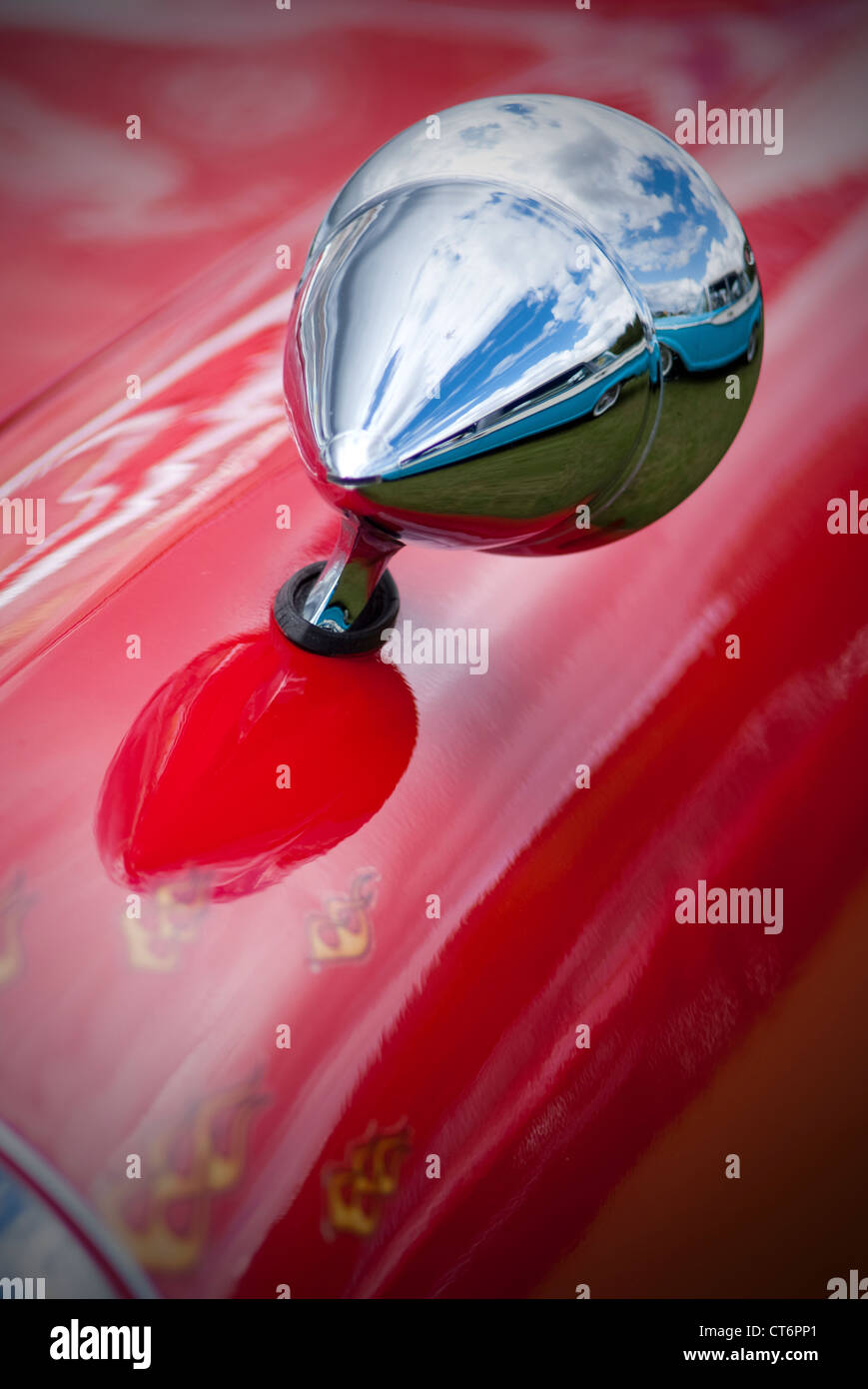 classic car racing wing mirror Stock Photo Alamy