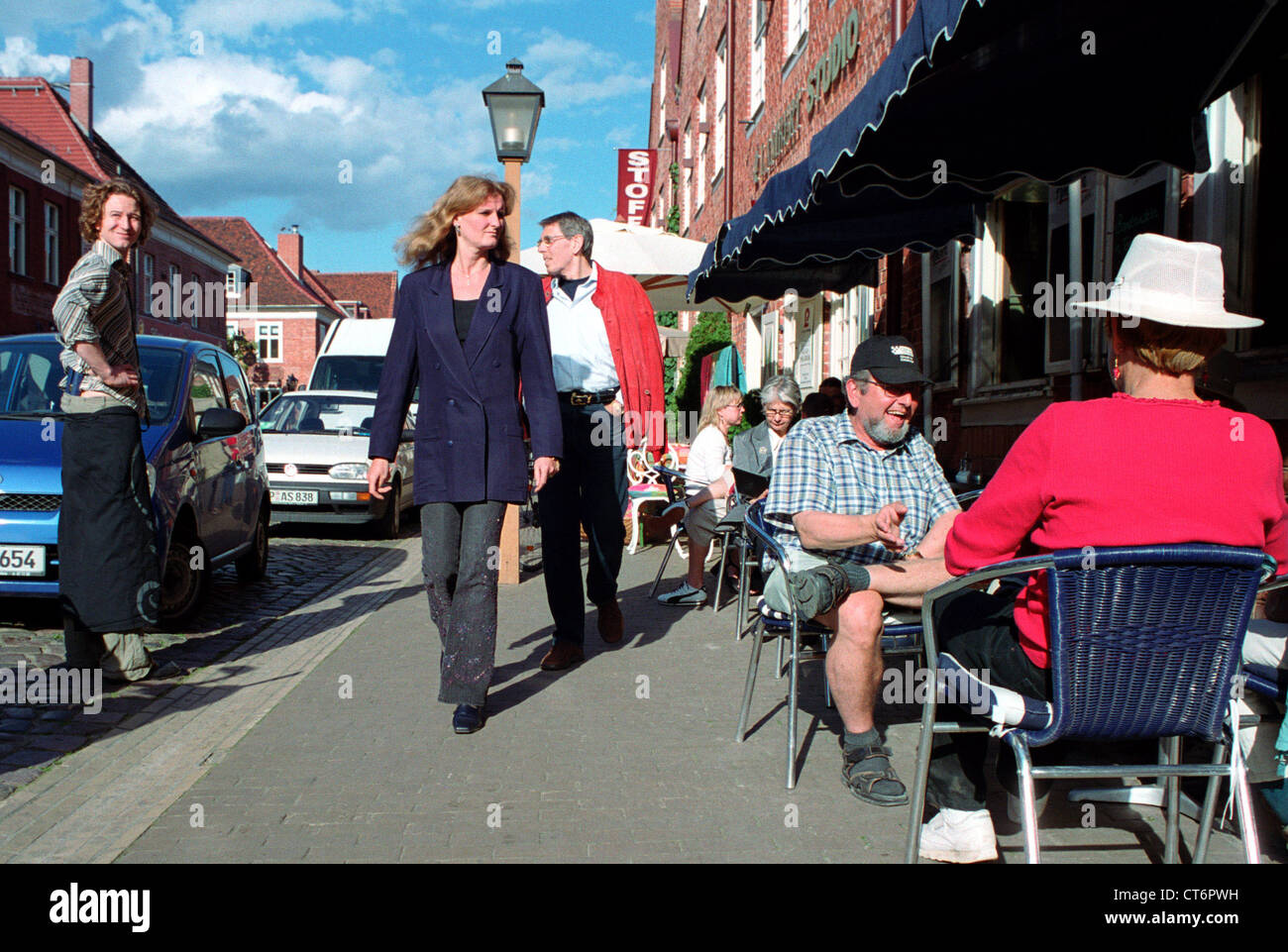 Potsdam, street scene in HollaIndian district Stock Photo Alamy