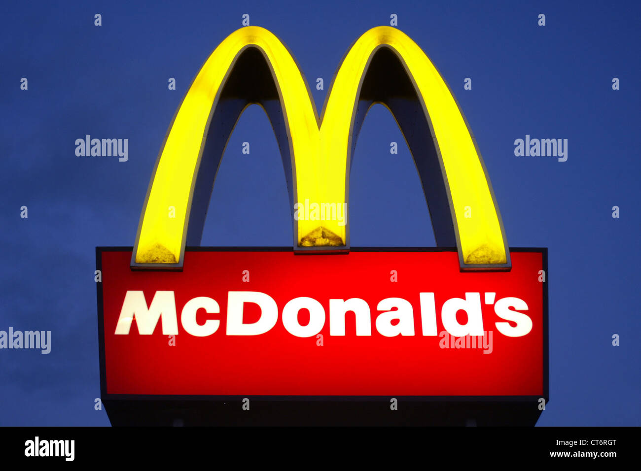 Logo of McDonald's Restaurants Stock Photo