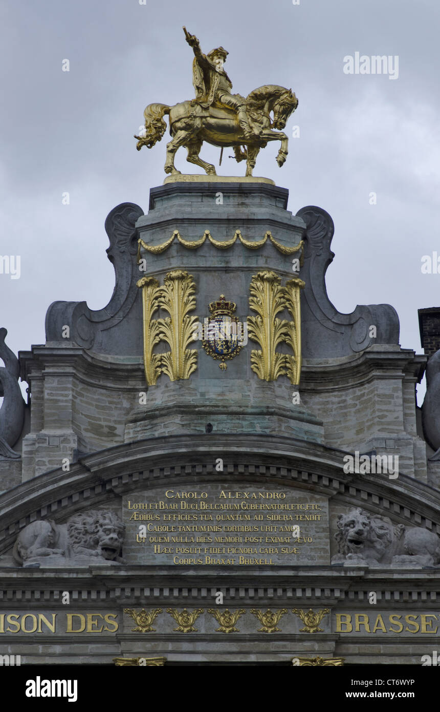 Guildhalls on Grand Place (Grote Markt), the central square of Brussels, Belgium Stock Photo