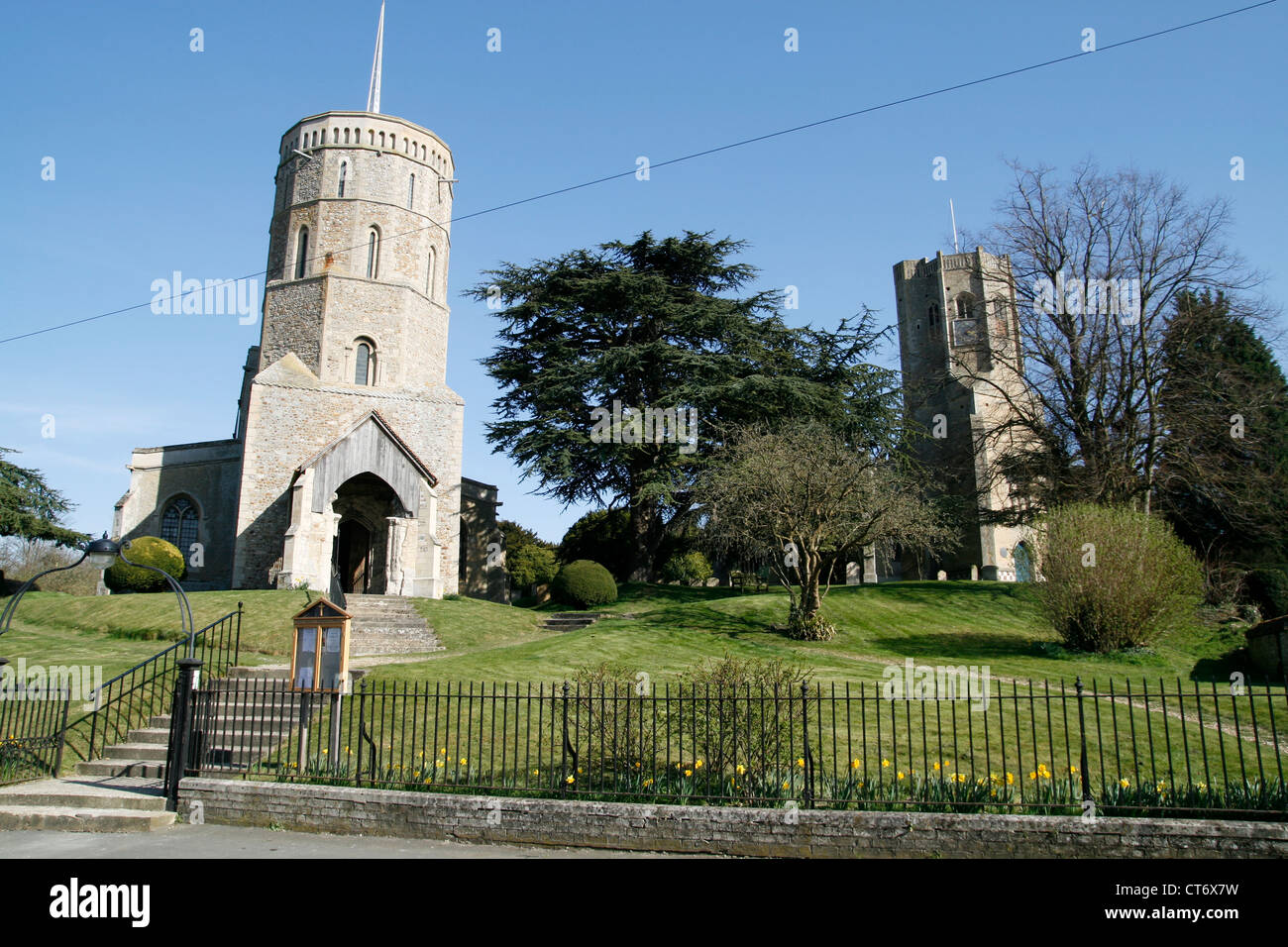 St Marys and St Cyriacs and St. Julietta  churches Swaffham Prior Cambridgeshire England UK Stock Photo