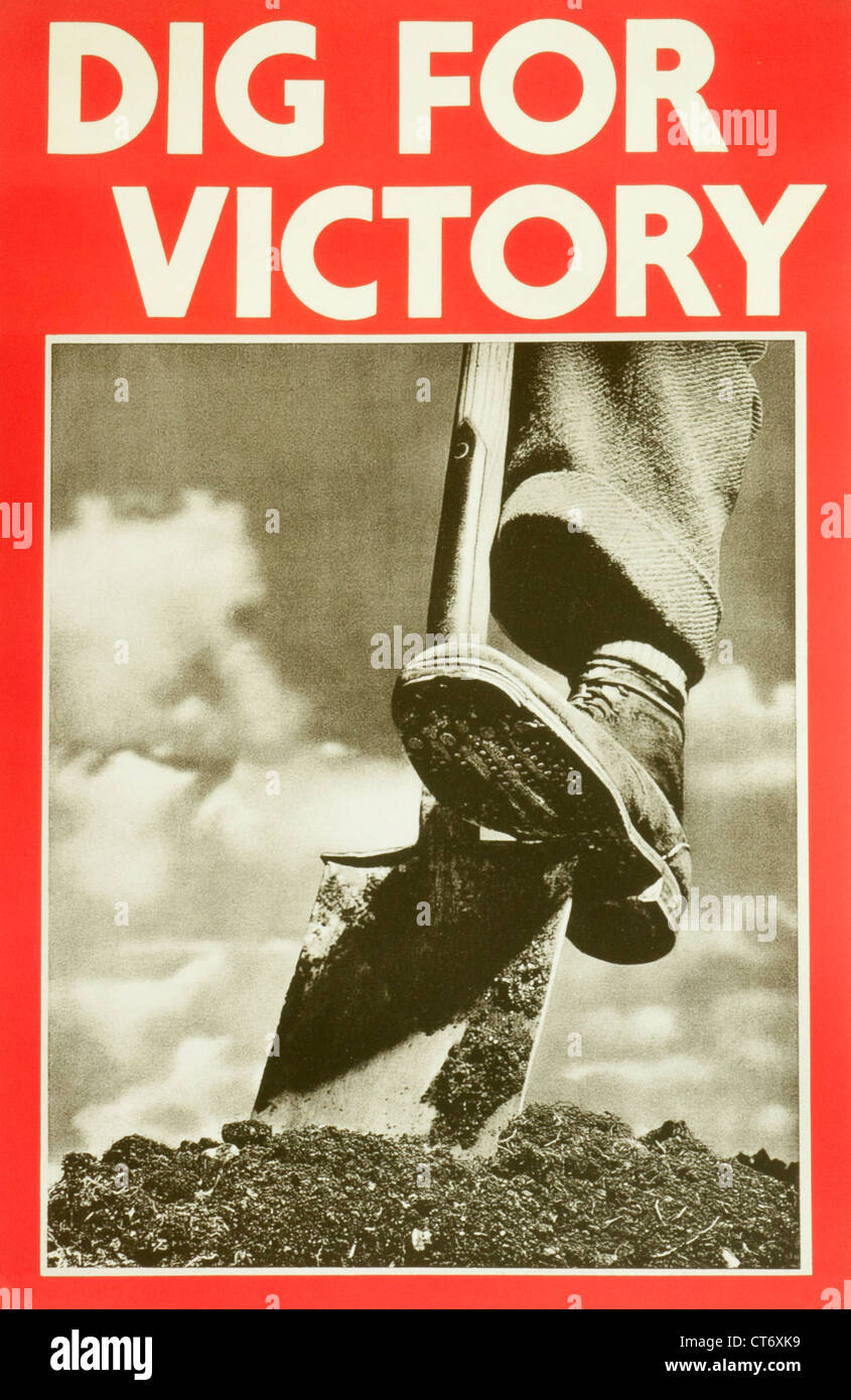 Dig for Victory wartime poster Stock Photo