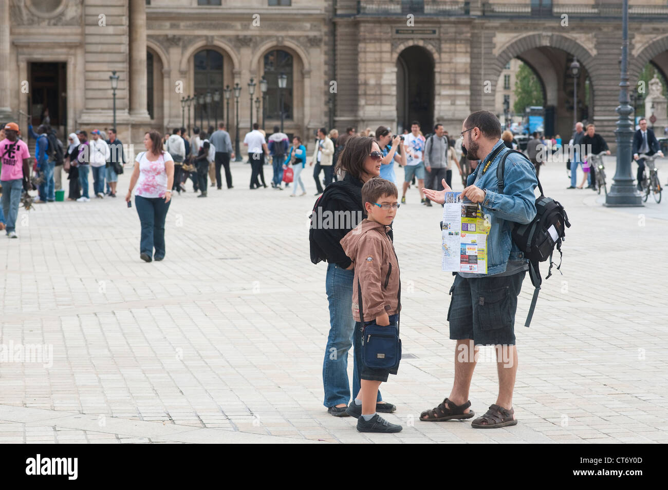 Paris, France - Family tourists Stock Photo