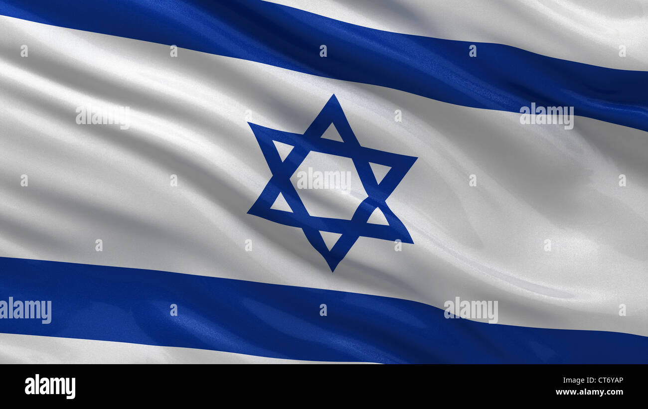 Flag of Israel Stock Photo
