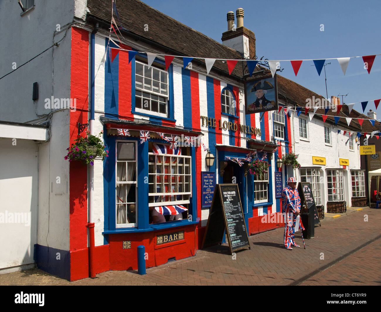 The Lord Nelson pub Hythe Southampton Hampshire UK during the Diamond