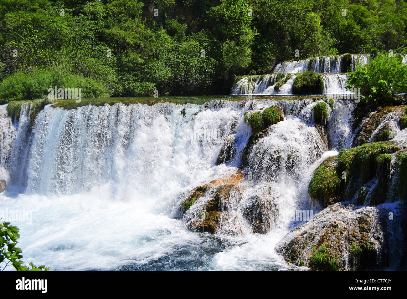 Waterfalls on Krka River. National Park, Dalmatia, Croatia Stock Photo