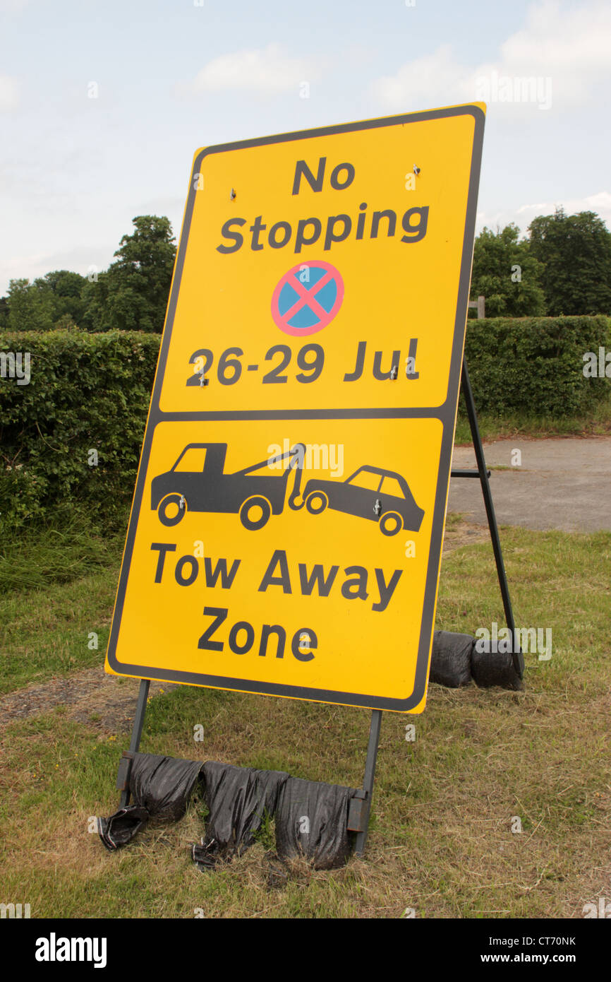 Temporary Road Sign for an Olympic Event 2012 Stock Photo