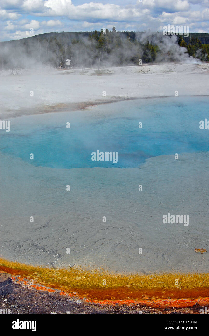 Rainbow Pool, Black Sand Basin, Yellowstone National Park Stock Photo