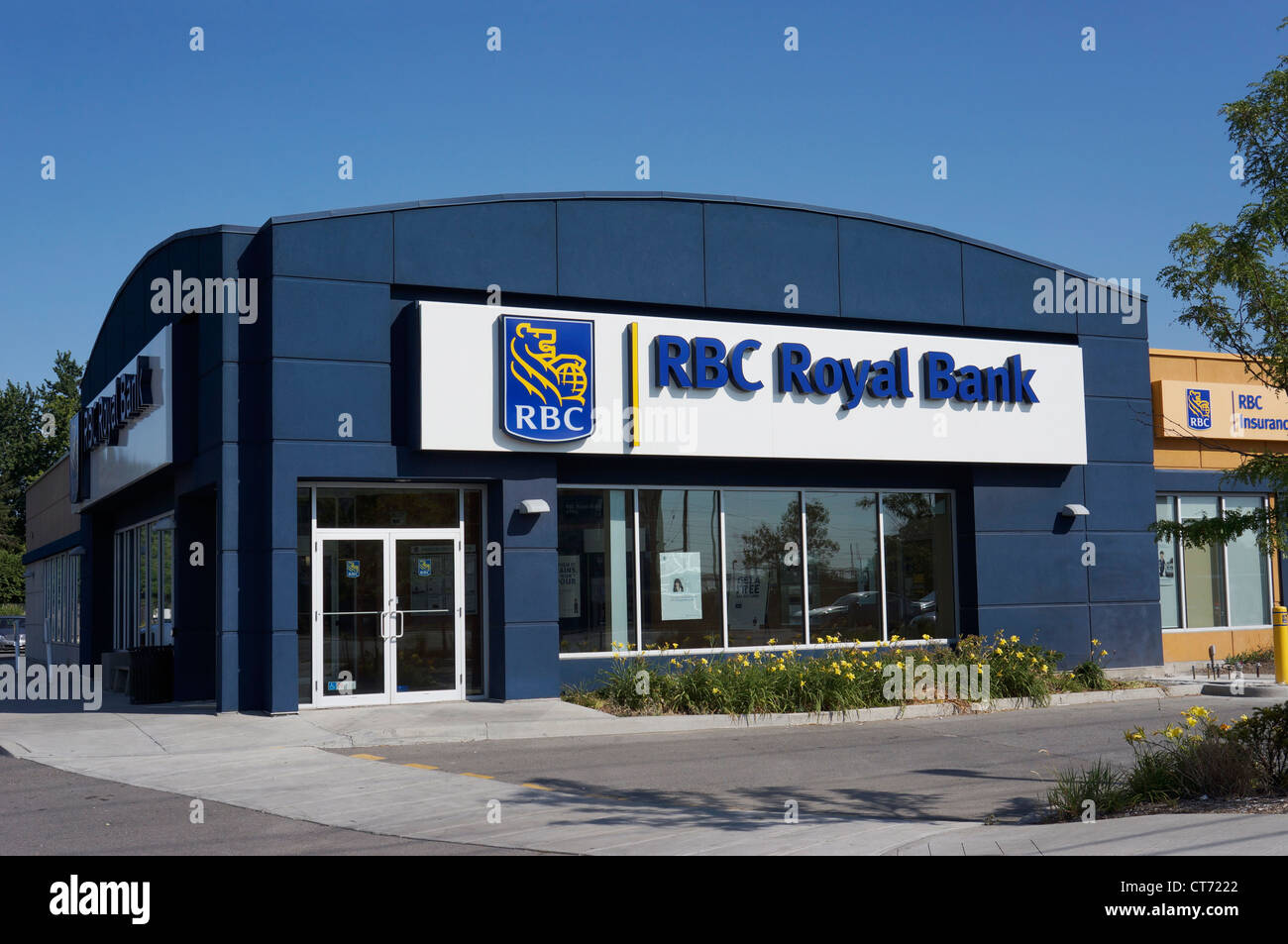 Local Branch Royal Bank of Canada, Insurance Stock Photo