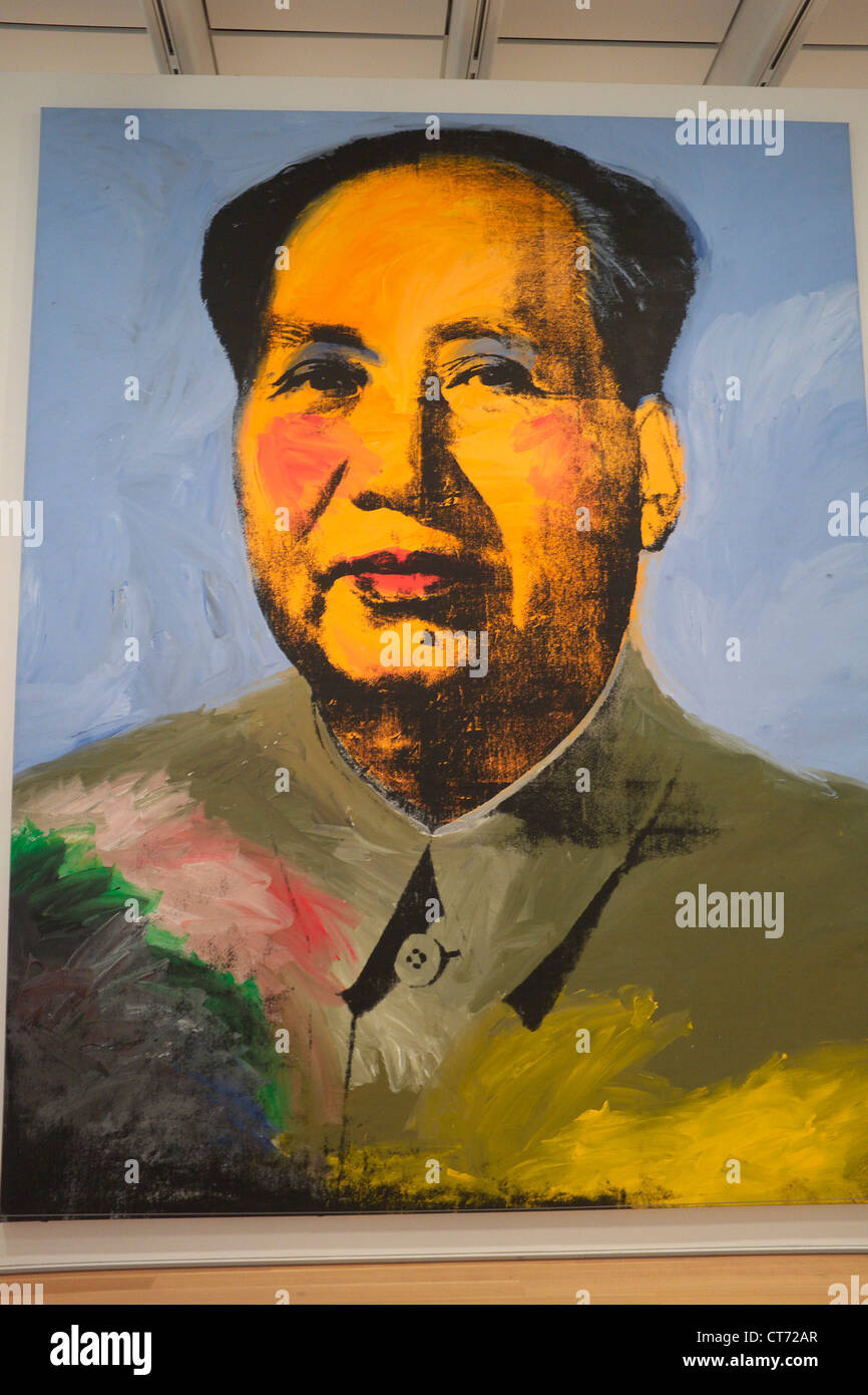Andy Warhol's Mao in Chicago Art Institute Stock Photo