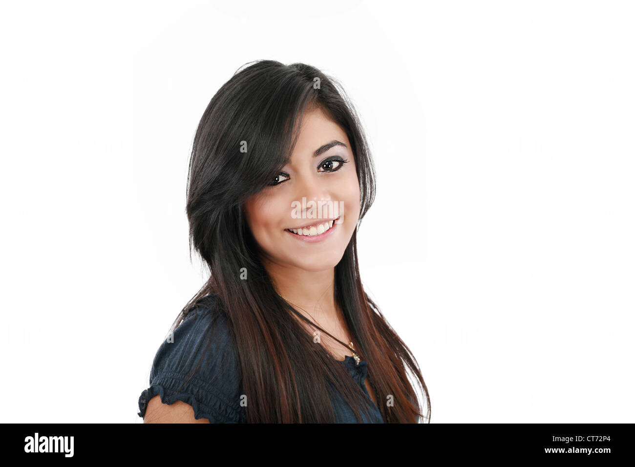 Smiling female teenager portrait hi-res stock photography and images ...