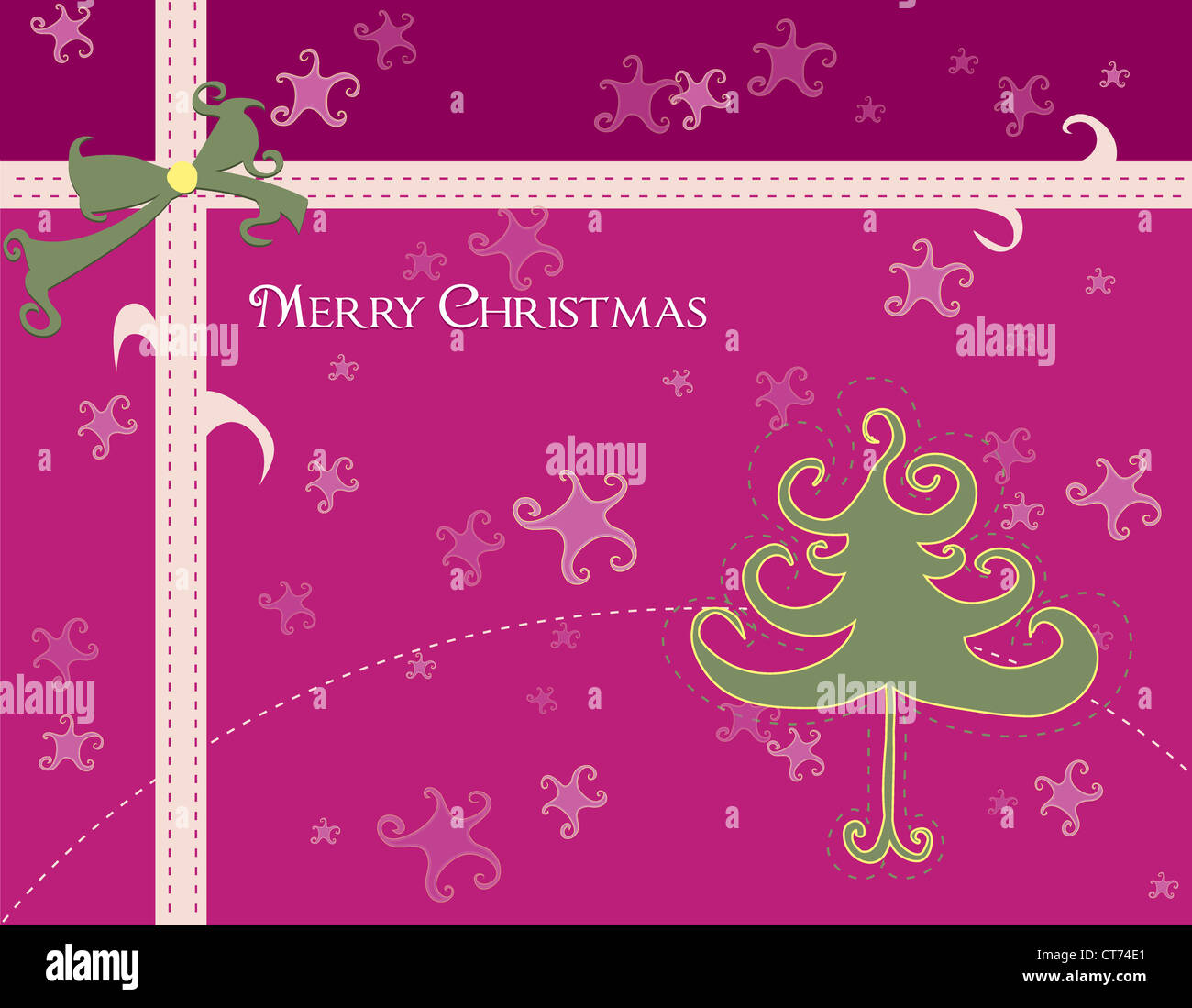 vector winter background with abstract tree Stock Photo - Alamy