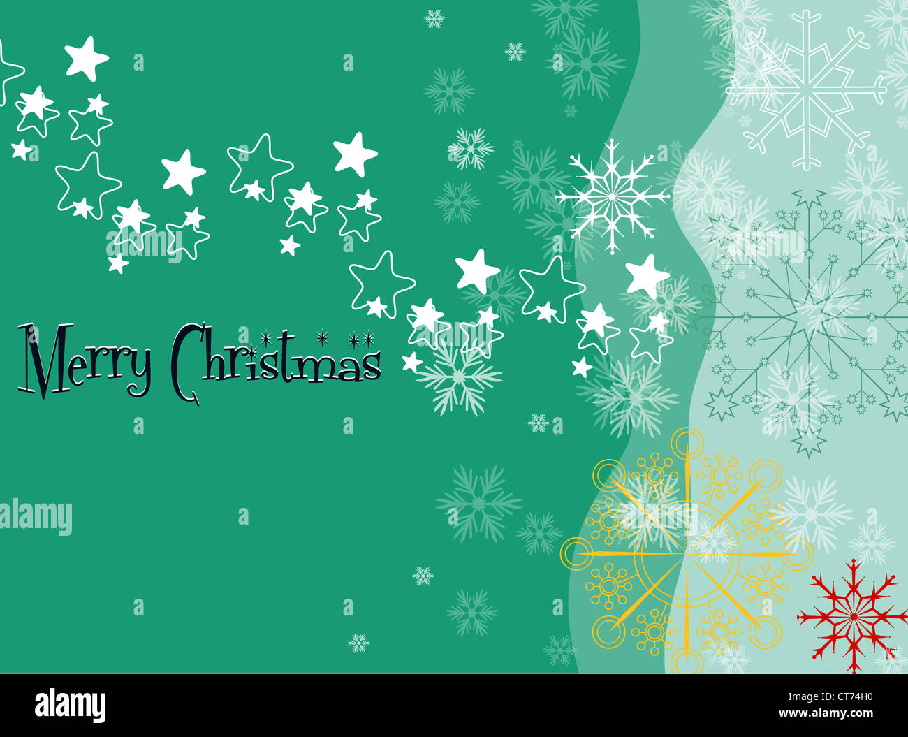 vector winter background with abstract snowflakes Stock Photo - Alamy
