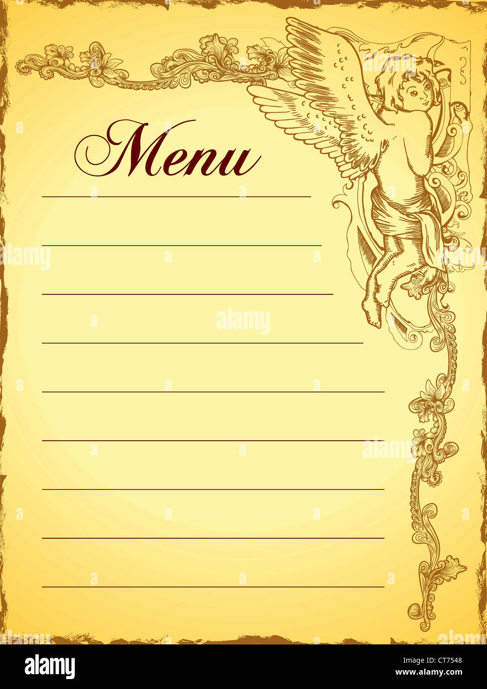 vector vintage restaurant menu Stock Photo