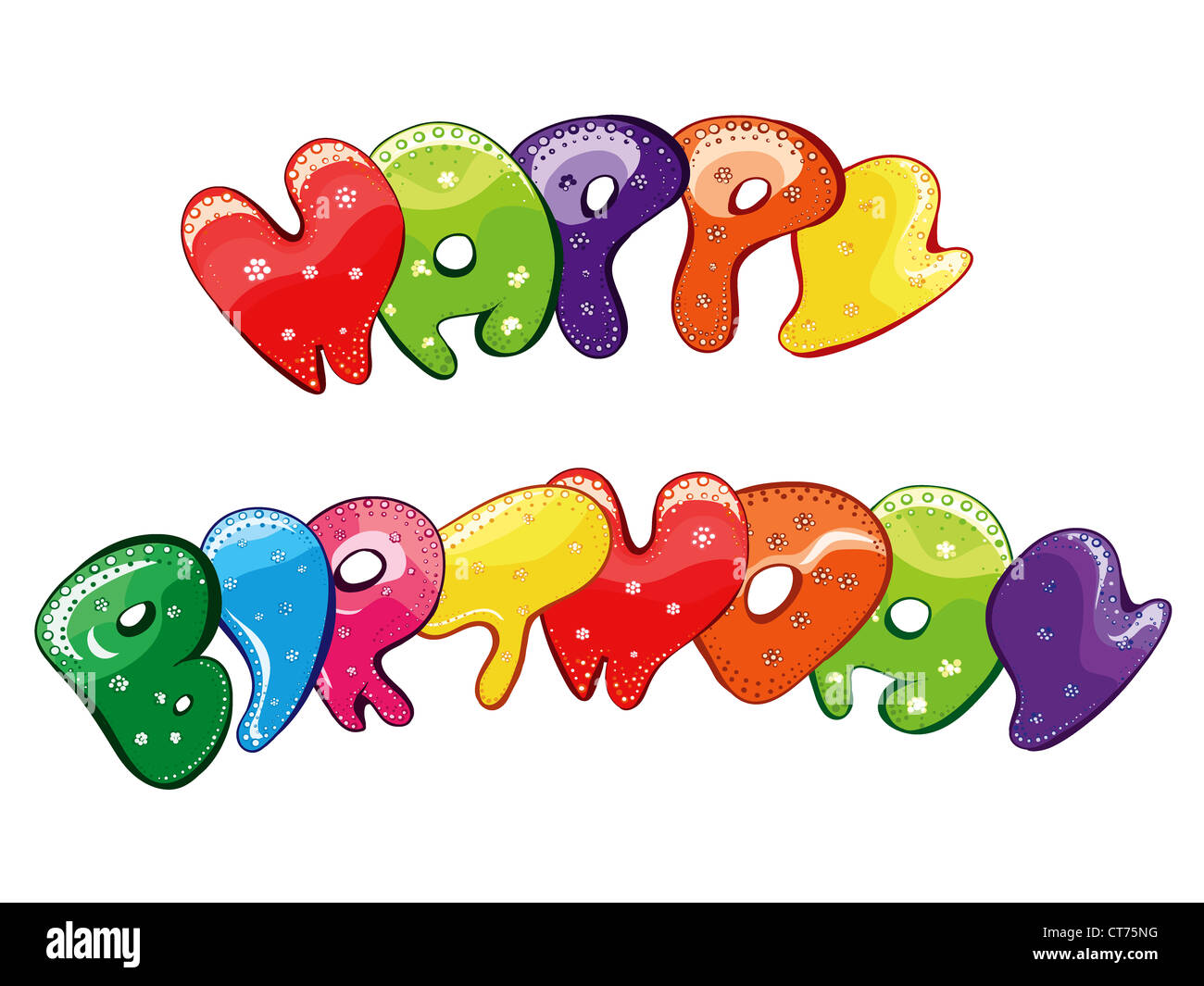 vector happy birthday illustration Stock Photo - Alamy