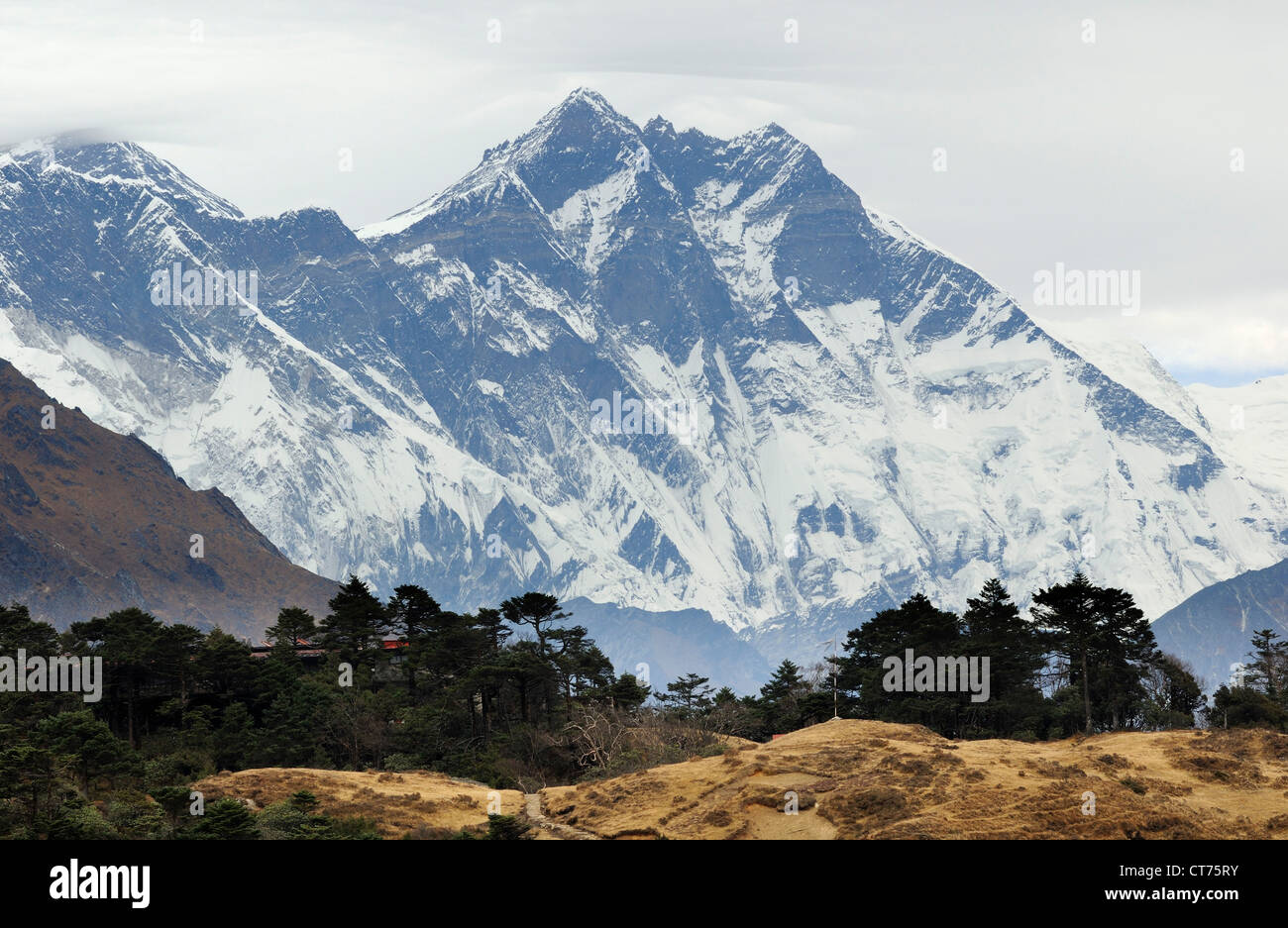 Lhotse mountain in Nepal Stock Photo