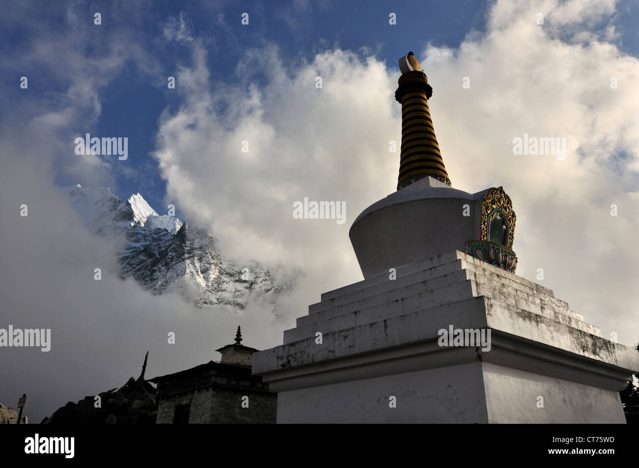 gompa at Tengboche in Nepal Stock Photo