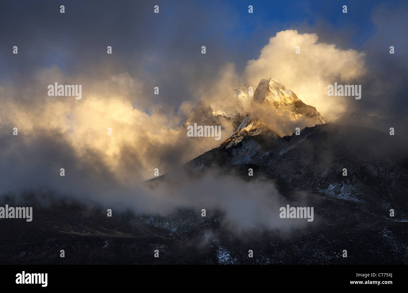 Ama Dablam mountain in Nepal Stock Photo