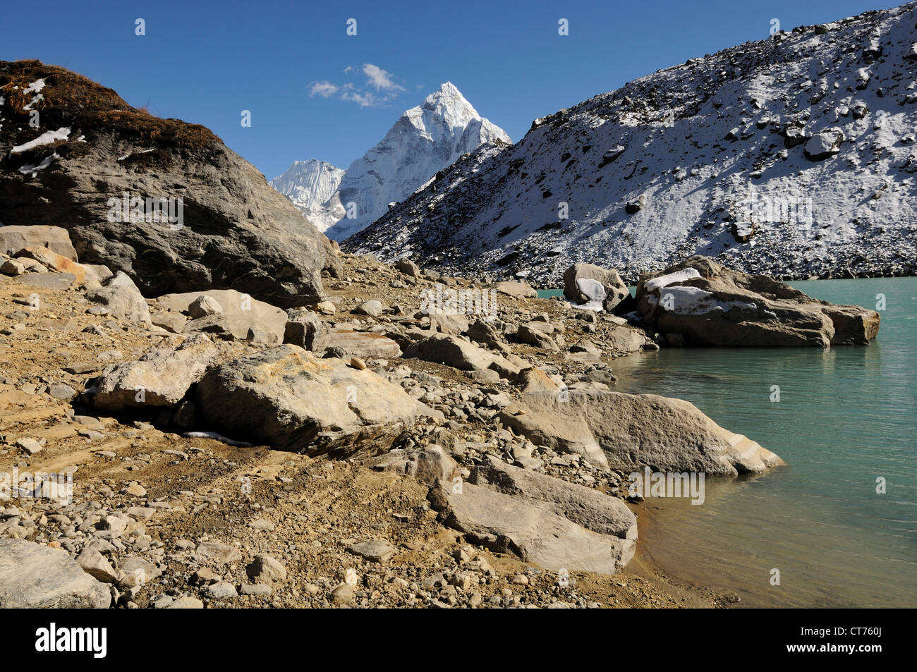 Chola Tsho lake in Nepal mountains Stock Photo