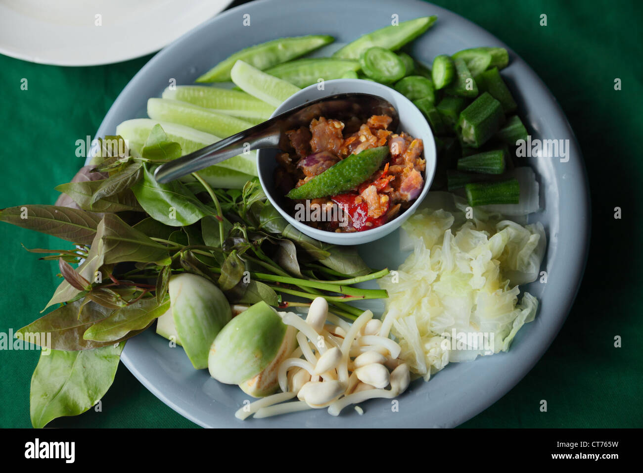 Nam prik, a very popular dish with Thai people, Thailand Stock Photo