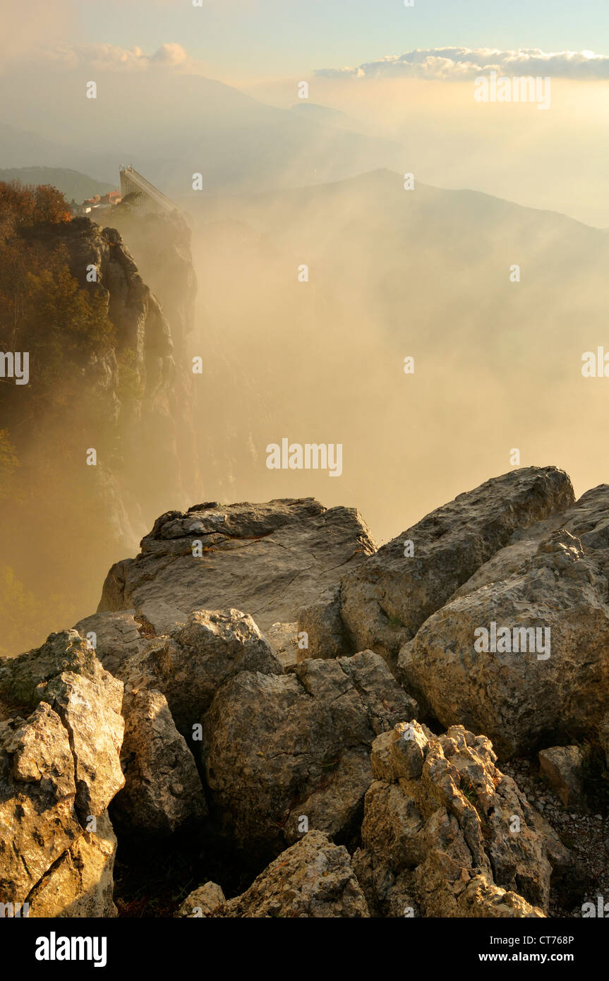 view from Ai-Petri Mountain on Crimea in Ukraine Stock Photo