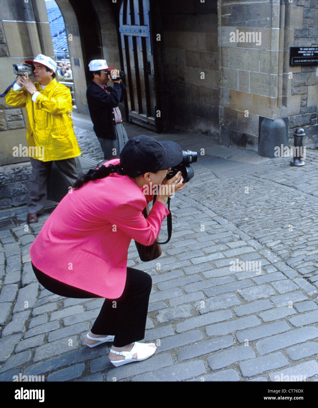 Japanese tourists with their cameras Stock Photo Alamy