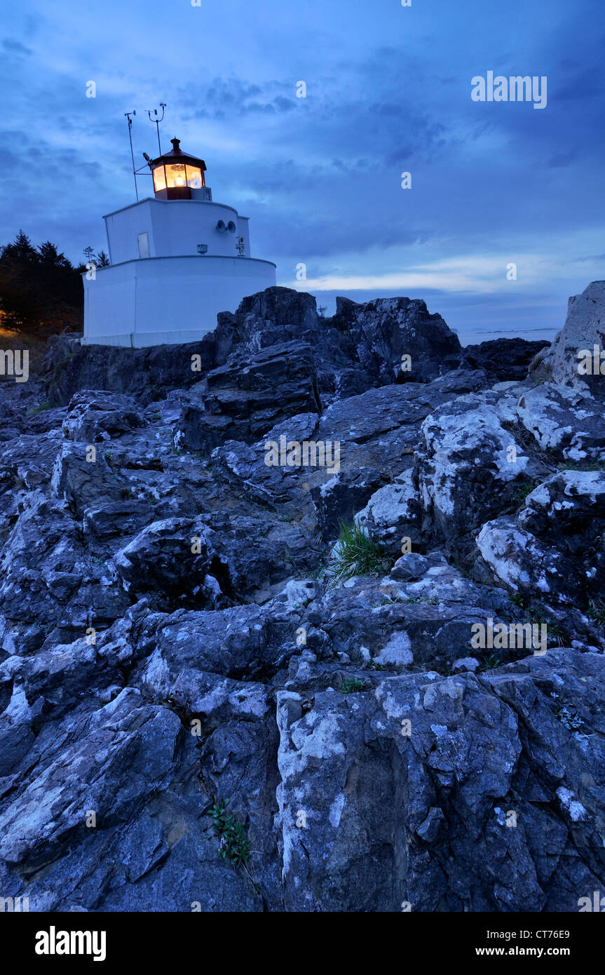 ucluelet lighthouse on vancouver island Stock Photo