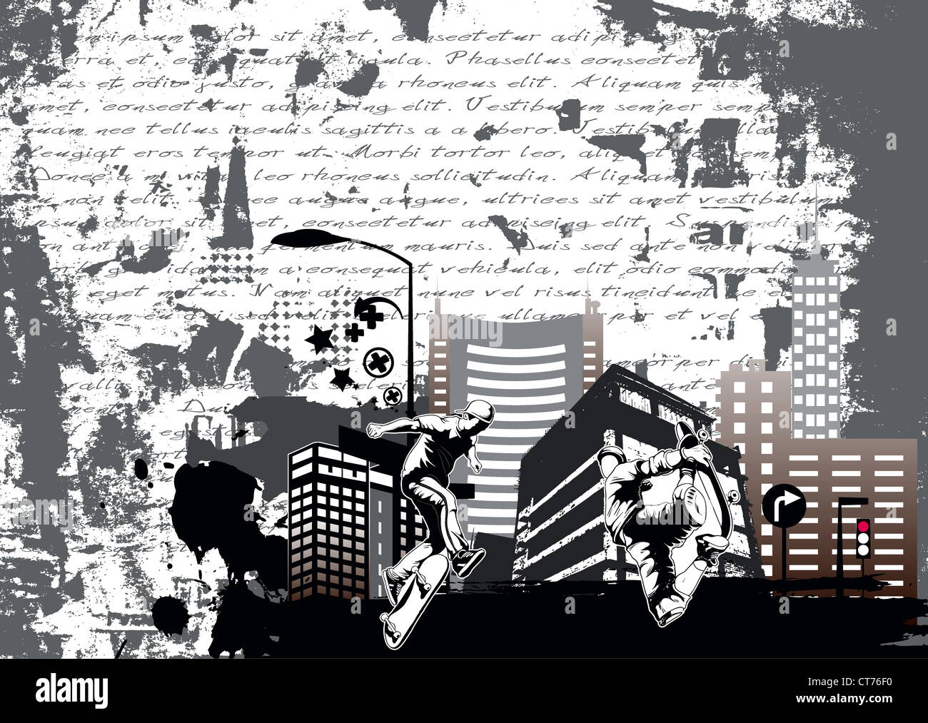 urban poster vector illustration Stock Photo - Alamy