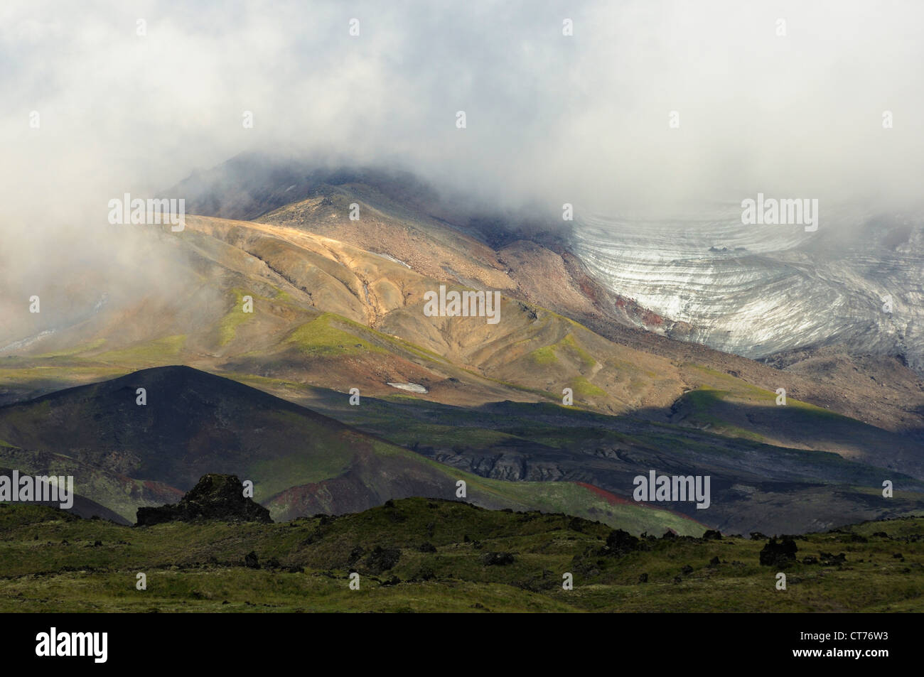 Studenaya River valley on Kamchatka Stock Photo