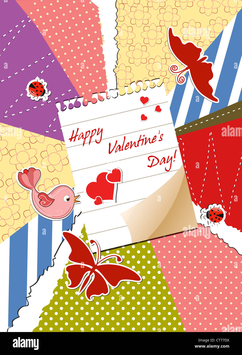 valentine's day background vector illustration Stock Photo - Alamy