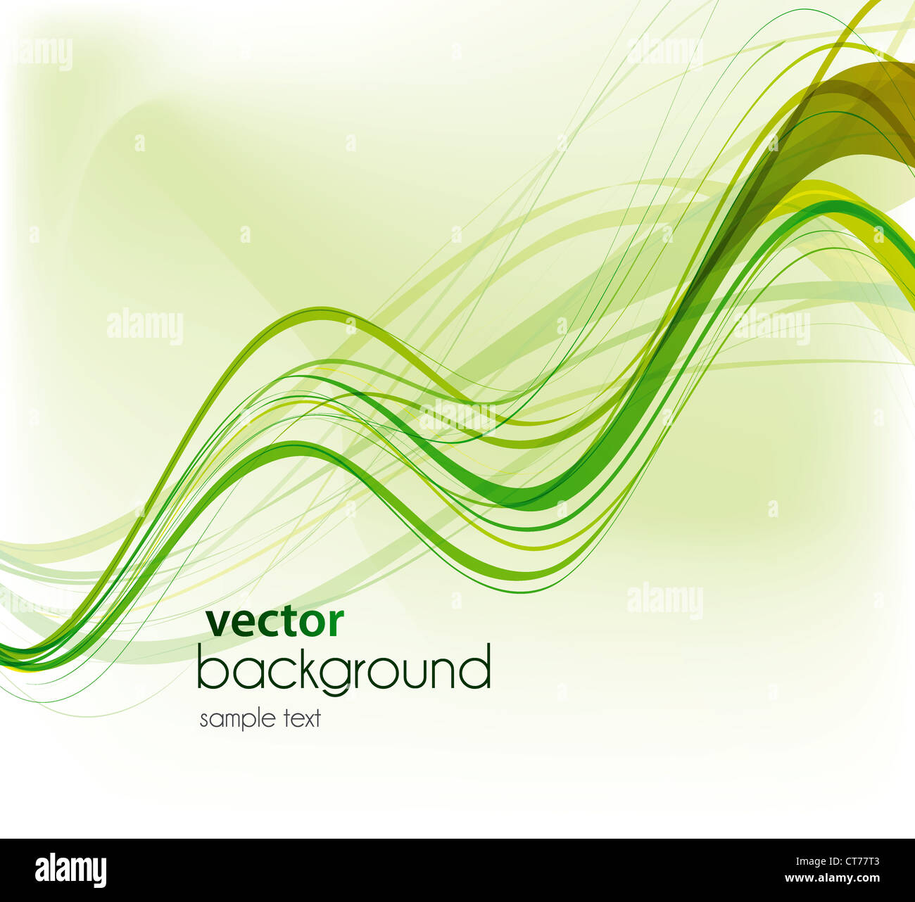 vector green abstract waves background Stock Photo - Alamy
